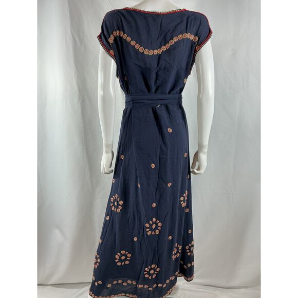 The Great. 'The Beaded' Blue Cotton Corridor Dress Size 1 - Picture 3 of 4